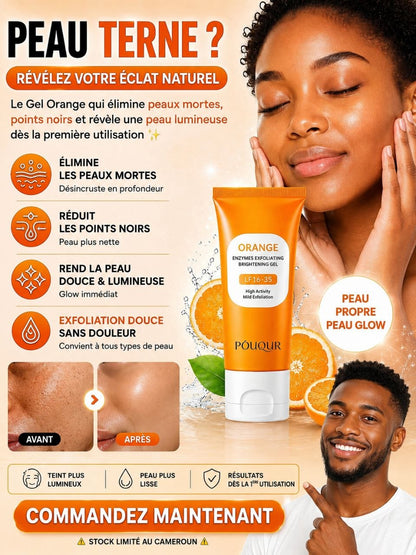 Gel Exfoliant Éclaircissant à l'Orange — Élimine les Cellules Mortes et Révèle ton Éclat Naturel